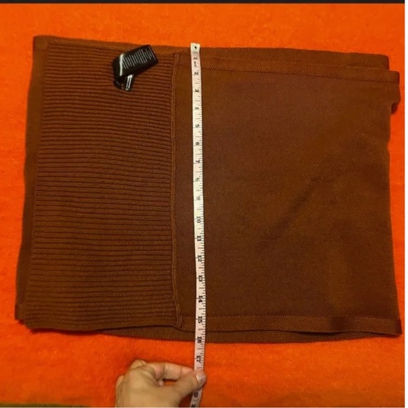 Brown extra-long responsible merino wool scarf NWT - Picture 13 of 13